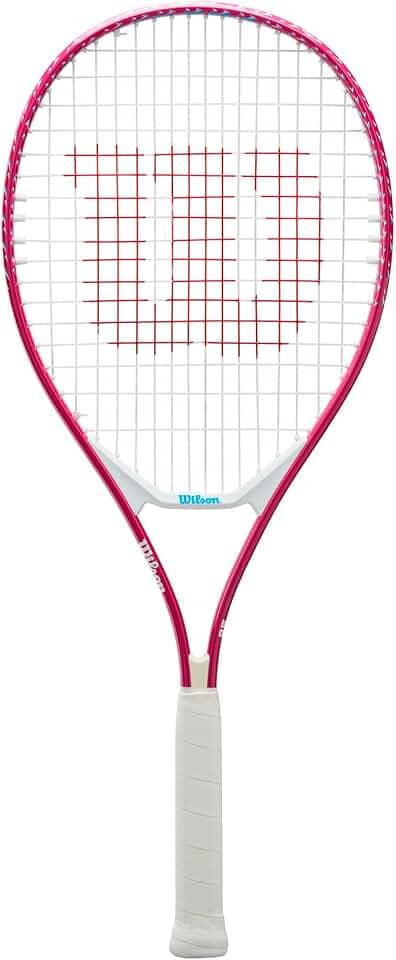 Wilson Ultra Power Raquete de tênis recreativa júnior de 63,5 cm - rosa/branco/azul