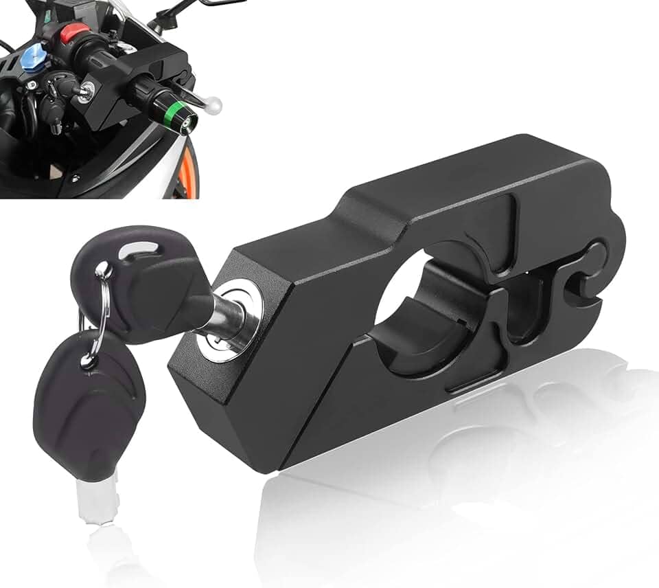 BAIONE Trava de aperto de motocicleta guidão acelerador trava de segurança anti-roubo scooters adequadas para motocicletas ATV Dirt Street Bike (preto)