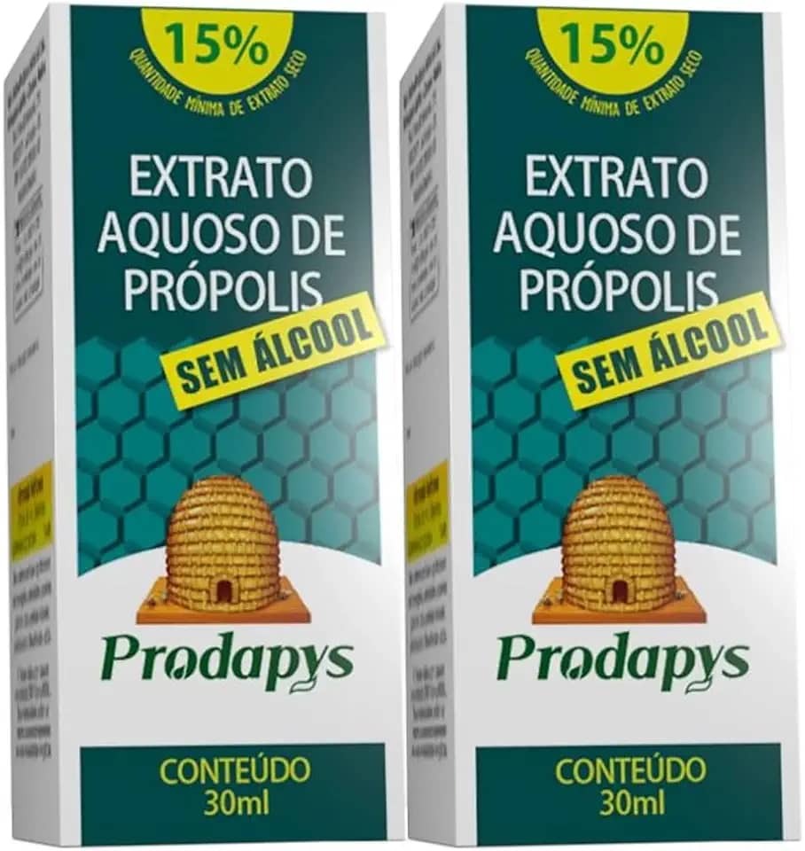 Extrato Aquoso de Própolis (Sem Álcool) 30ml Prodapys | Kit 2 Frascos