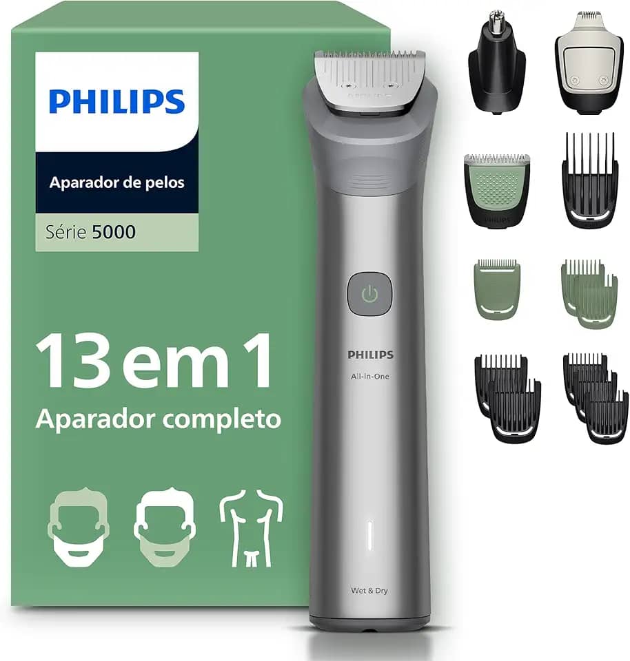 PHILIPS Aparador premium multigroom 13 em 1 para Rosto, Cabelo e Corpo - MG5942/15