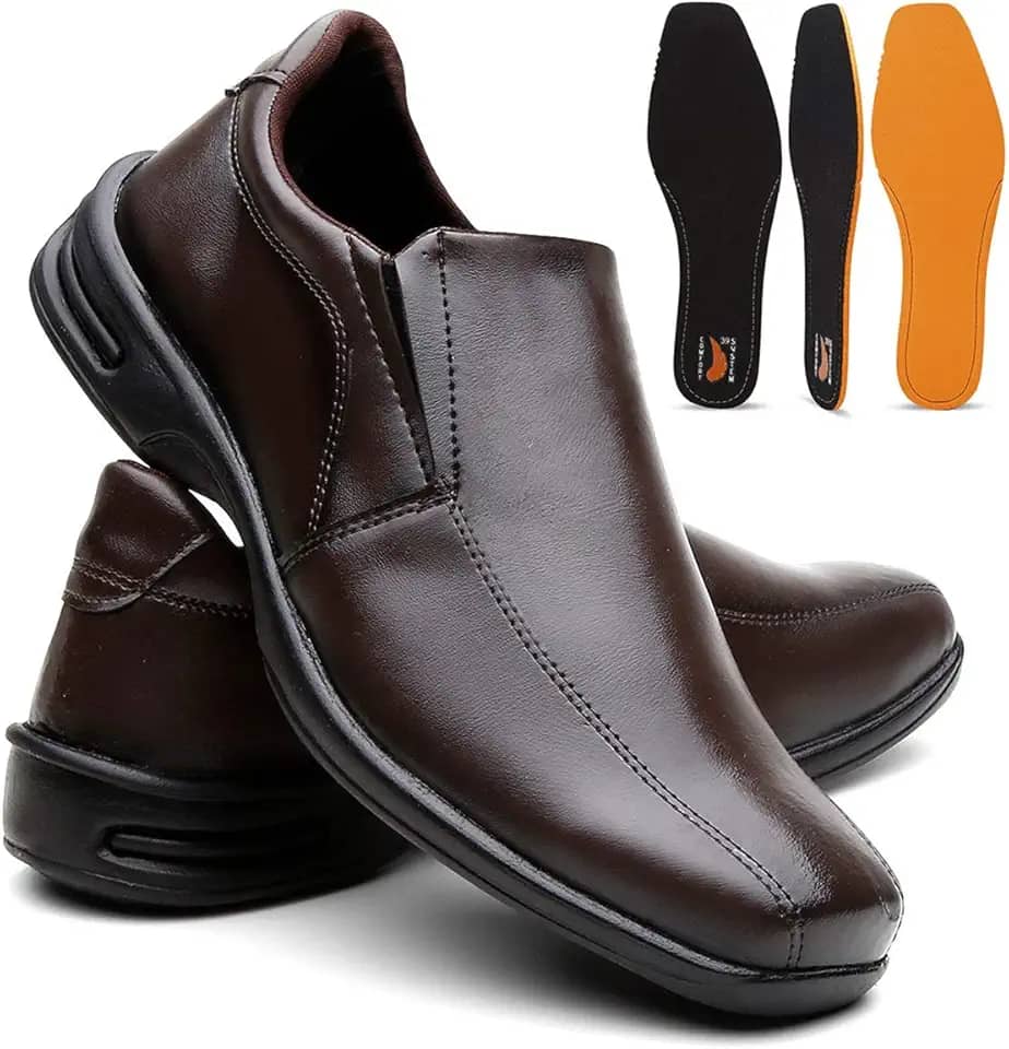 Sapato Masculino Confort Plus Leve E Macio