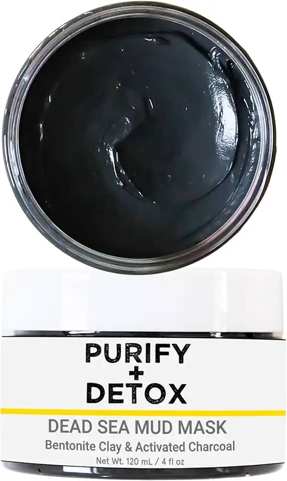 Doppeltree Máscara de lama de carvão ativado com argila bentonita para homens e mulheres - tratamento tonificante para controlar cravos e minimizar os poros para uma pele mais clara - ideal para peles