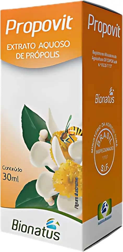 Bionatus, Propovit, Extrato de própolis aquoso, Sem álcool, Conta-gotas, 30ml, Laranja
