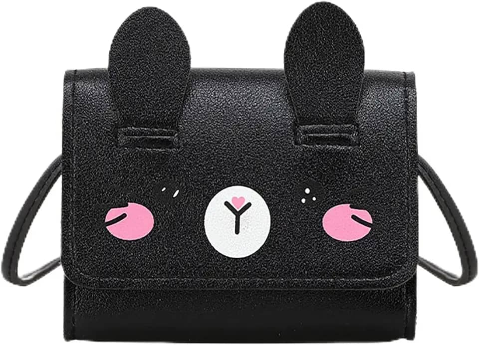 Bolsa tiracolo para mulheres, bolsa de ombro fofa, carteira de viagem, mochila, bolsa clutch, Preto, Small/Mini, Clássico