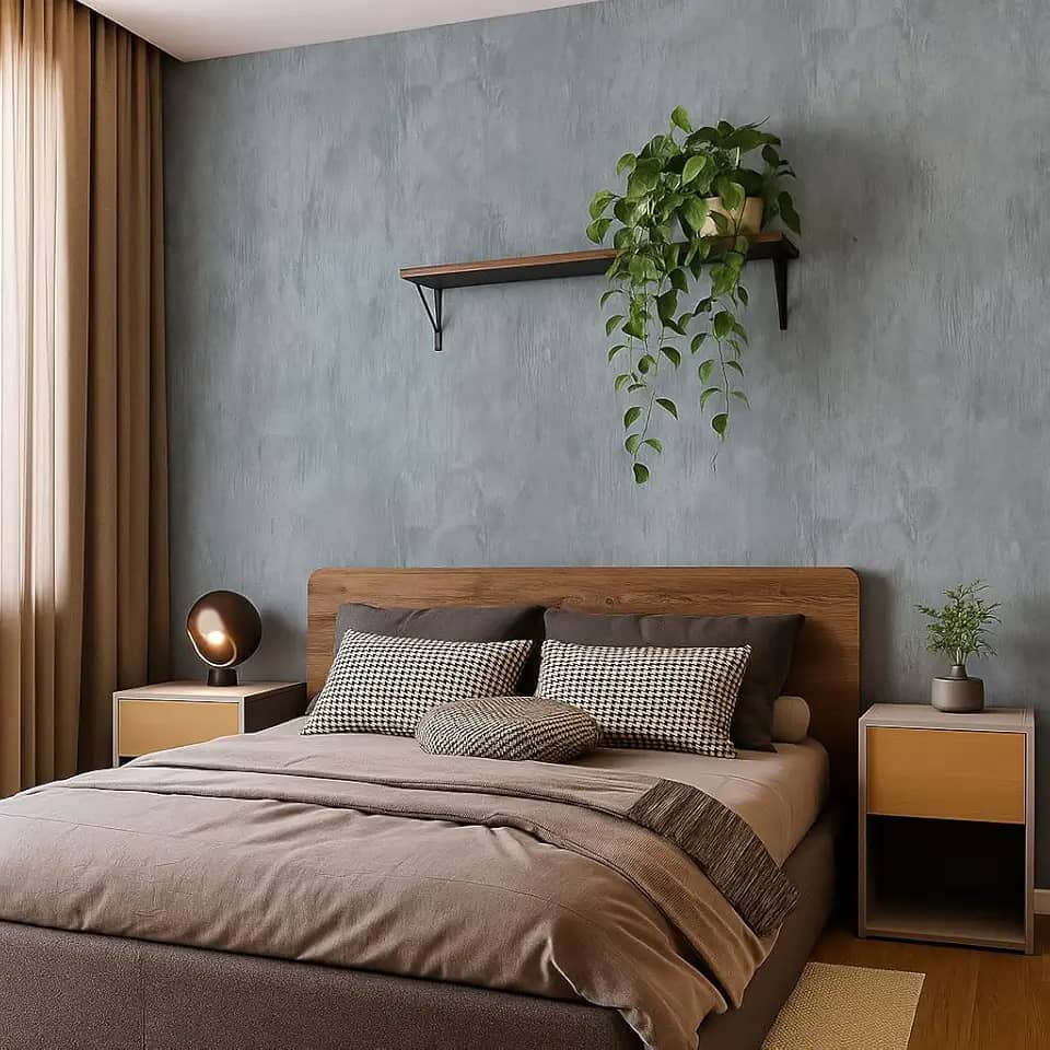 Papel de Parede Adesivo Autocolante Decoração Quarto Sala Casa Escritório Cimento Queimado 10 Metros