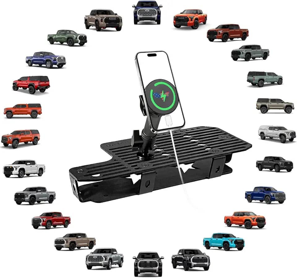 Suporte magnético para celular Toyota Tundra 2025 compatível com Toyota Tundra 2025 2026 Acessórios Suporte de metal para celular Suporte de plataforma