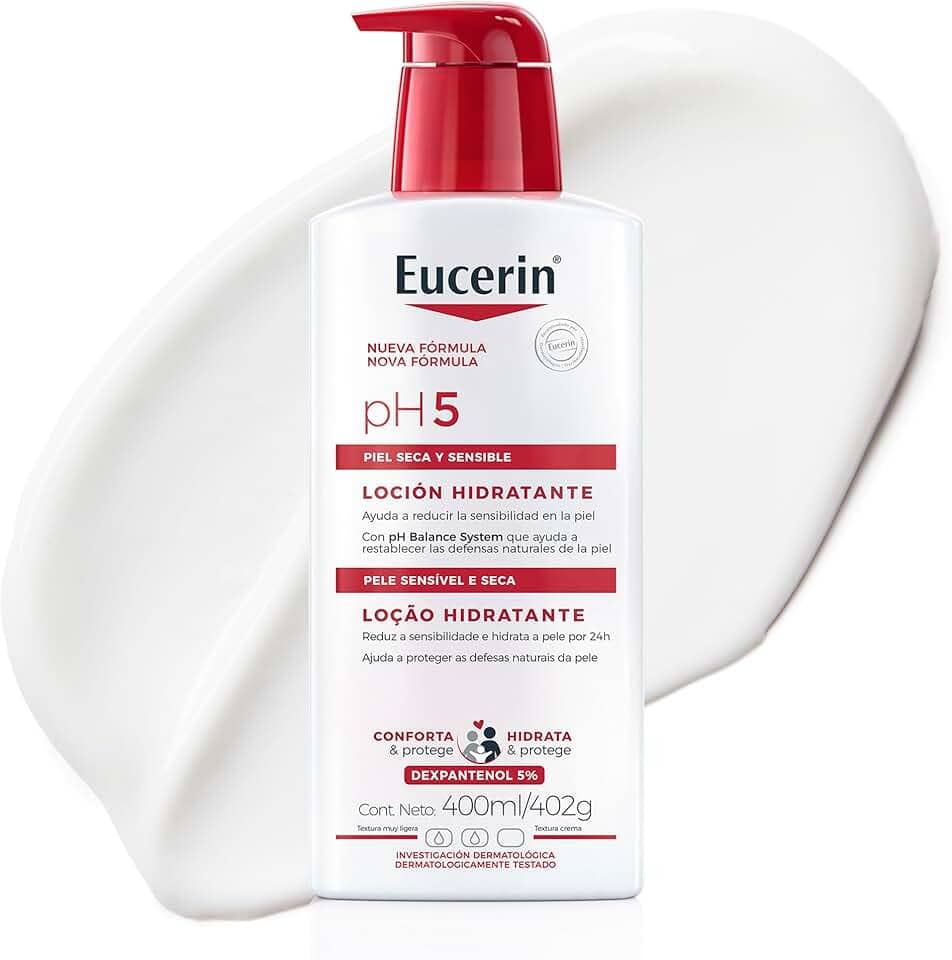 EUCERIN Loção Hidratante Corporal pH5 400ml, Pele Sensível, Dexpantenol, Glicerina