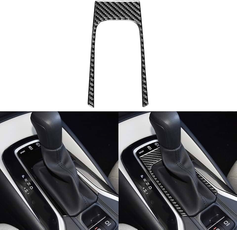 NVCNX Fibra de carbono premium real para Toyota Corolla 2020-2026 / Cross 2022-2025 Hatchback híbrido L LE XLE SE XSE FX para console central de carro acessórios de acabamento interno 1 peça