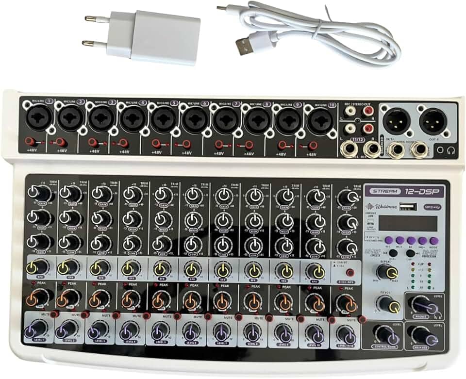 Mesa de Som Waldman Misturador de Som de 12 Canais ST12DSP