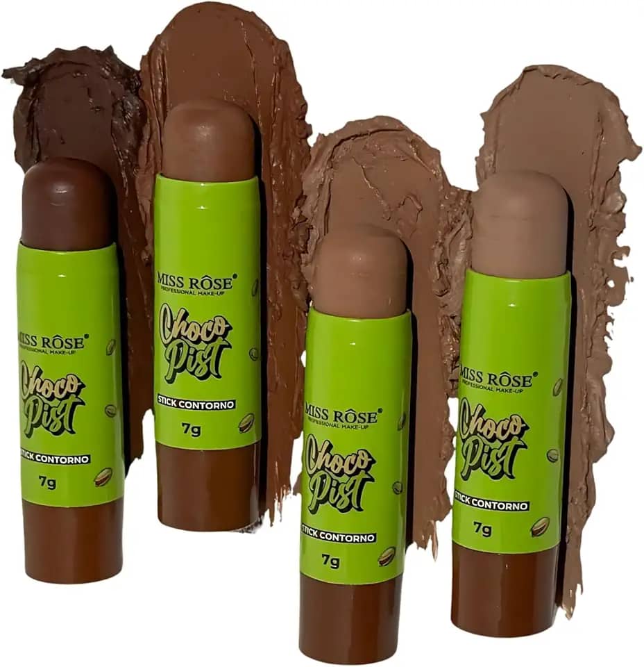 Contorno em Stick, Chocopist, 7g, Textura Cremosa, Fácil de Esfumar, Cheiro de Chocolate, Fórmula Vegana - Maquiagem Miss Rôse (03)