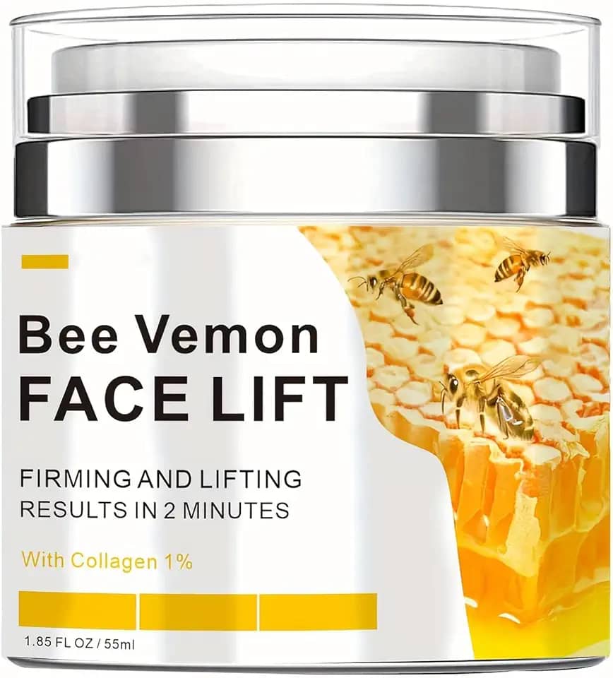 Creme de veneno de abelha, creme facial de veneno de abelha para lifting e recuperação hidratante, hidratante antienvelhecimento com colágeno para todos os tipos de pele 1,85 ml