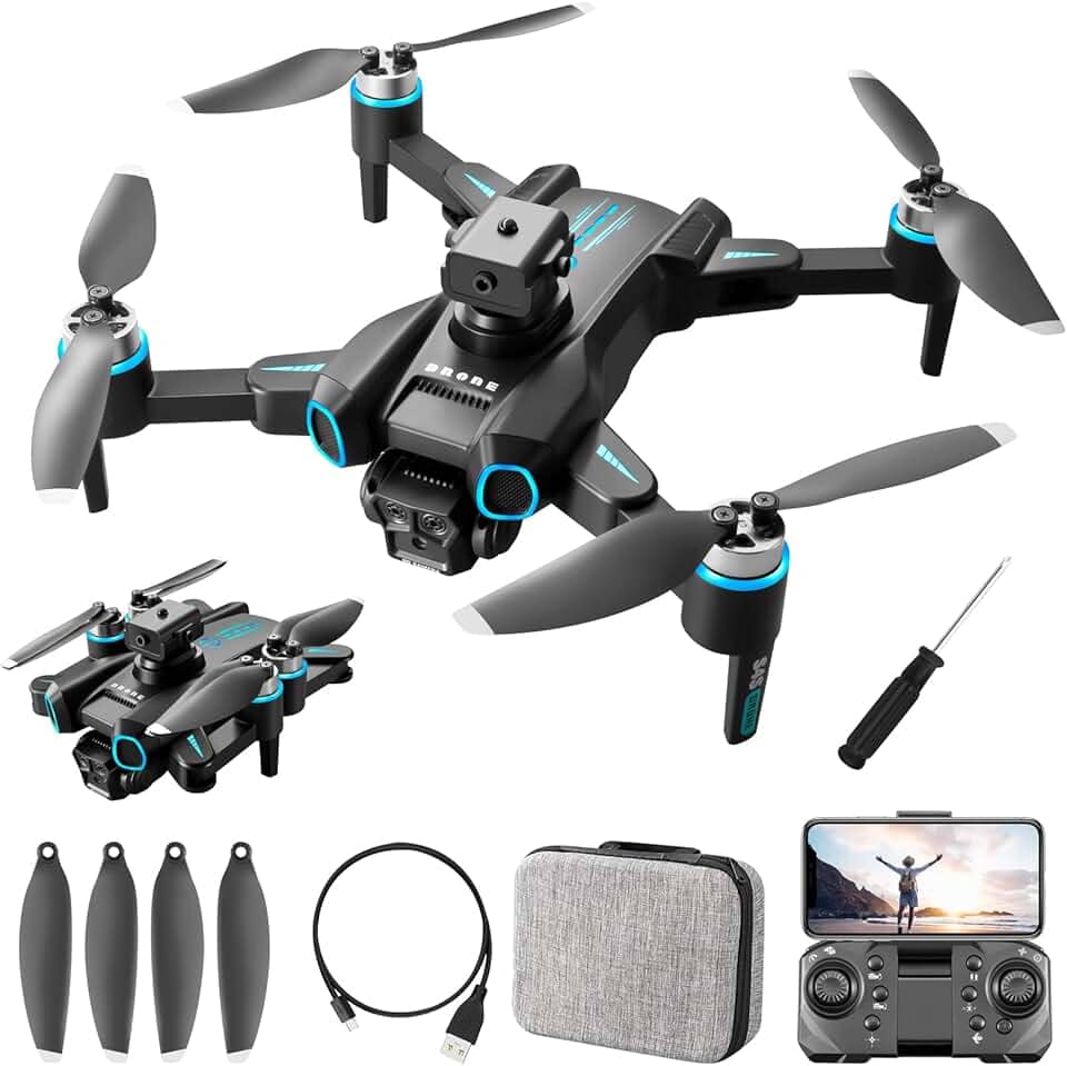 Drone Com Camera Drone Profissional 4K HD Câmeras Fluxo óptico FPV Mini Controle Remoto Quadricóptero Bolsa De Transporte GN-503/S4S