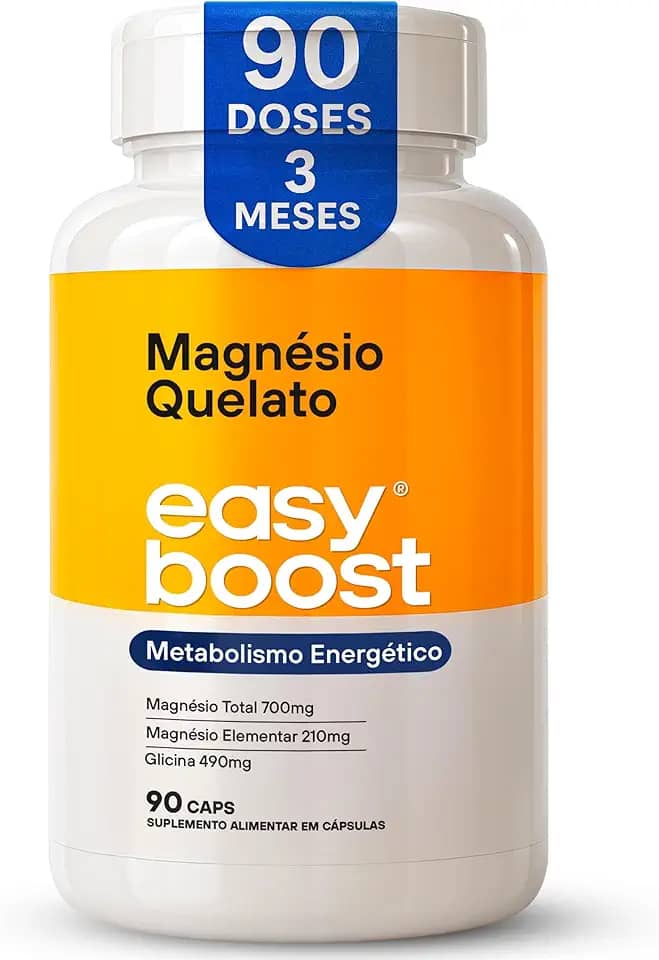 Magnésio Quelato Easy Boost Bisglicinato Quelado 90 Cápsulas
