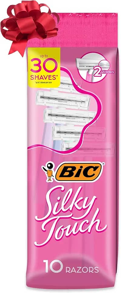 BIC Lâmina de barbear descartável feminina Silky Touch, 8 unidades