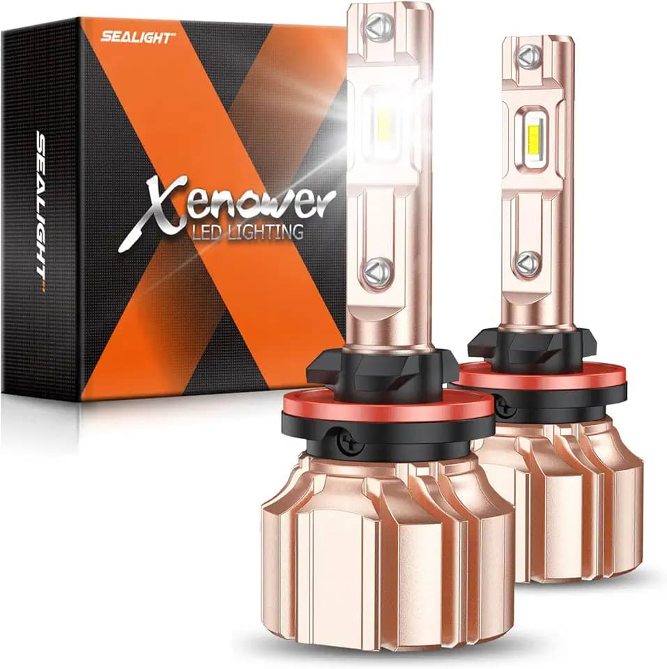 SEALIGHT XF3A 880/885 lâmpadas LED de neblina ou DRL, 10000LM 6500K branco frio, 600% super brilho 893 899 lâmpadas de neblina, desempenho de dissipação de calor ultra-alto, sem polaridade, pacote com