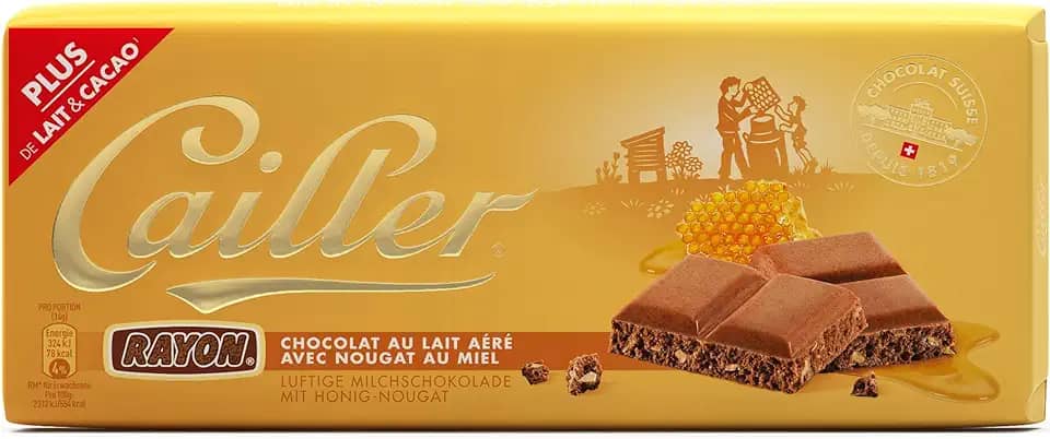 Chocolate Suíço Cailler Ao Leite Aerado Com Mel 100g