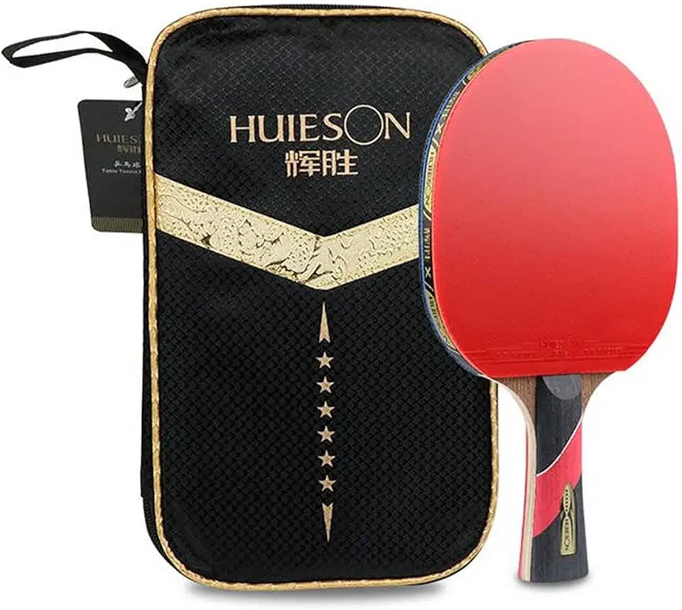 LANFIRE Raquete de tênis de mesa 6 estrelas para treinamento profissional asa de frango de madeira