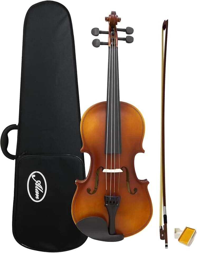 Alan, Viola Clássica Envelhecida AL 1310 3/4 E Alan Com Case Arco Breu Cavalete