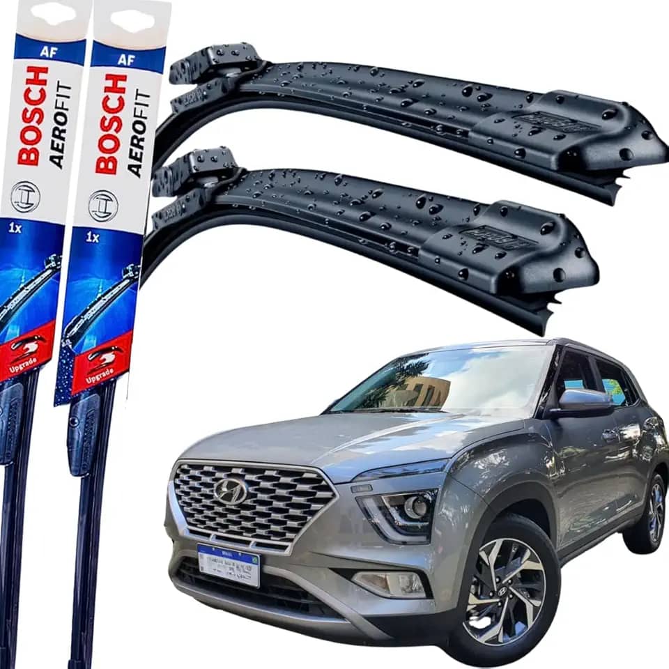 Par Palheta Limpador Parabrisa Dianteiro Silicone Bosch Paleta Hyundai Creta 2021 á→ 2024