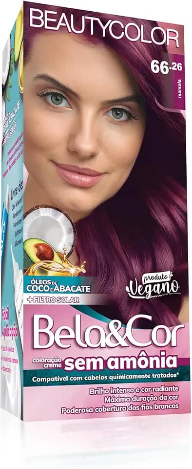 Coloração Bela&Cor Sem Amônia - 66.26 Marsala