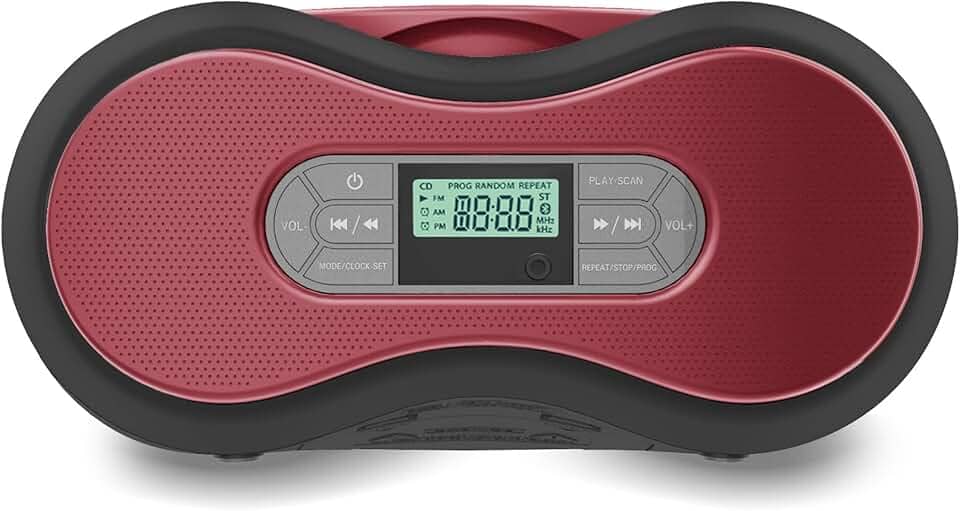 Core Innovations Boombox de CD Bluetooth portátil com rádio FM digital