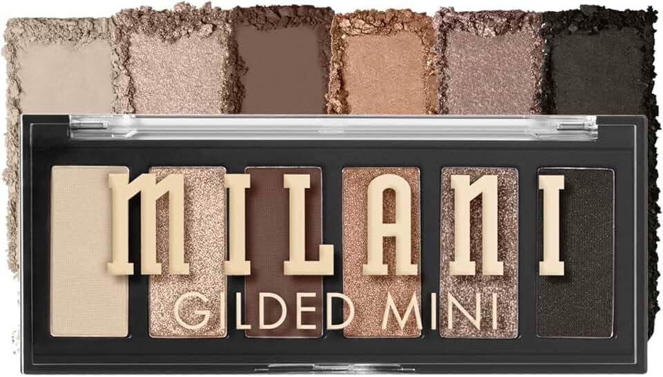 Paleta de sombras Milani Gilded Mini 6 tons foscos e brilhantes
