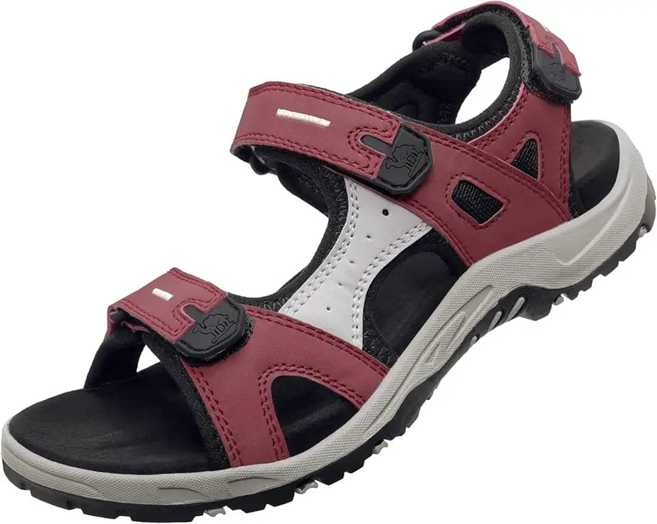 Sandálias esportivas femininas confortáveis à prova d'água para caminhadas, praia, água com suporte de arco