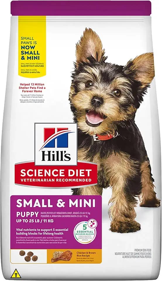 Ração Hill's Science Diet Pequenos e Mini para Cães Filhotes sabor frango - 5.67kg