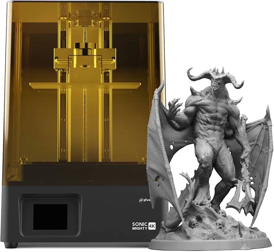 PHROZEN Sonic Mighty 4K Large LCD Resin 3D Printer, 9.3" Mono LCD Screen & 22cm Z-axis, Matrix LED UV Light Tech, L7.9 x W4.9 x H8.7 Printing Volume, for Large 3D Models, Miniatures, or Tabletops