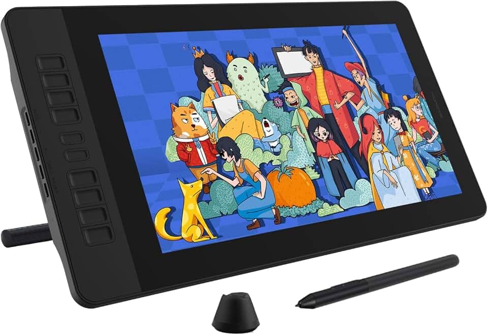 Gaomon Mesa Digitalizadora PD1561 15.6 polegadas ips hd desenho tablet gráfico monitor para pintura e escrita com 8192 níveis bateria-livre caneta