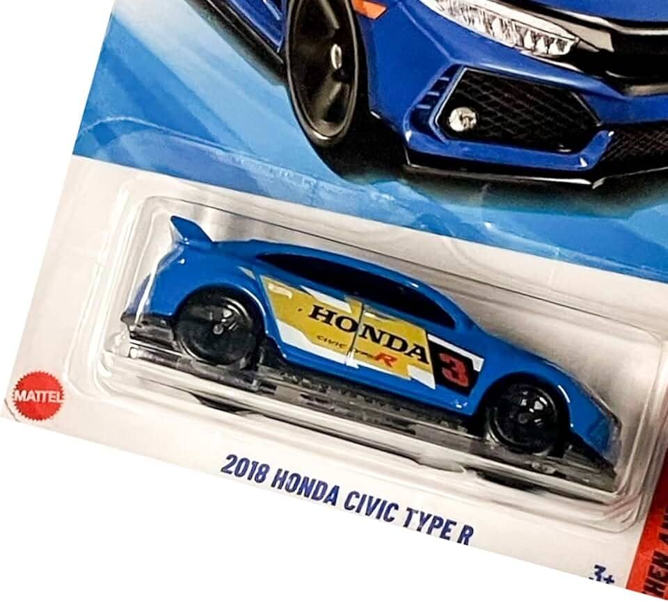 Carrinho Miniatura Hot Wheels 2018 Honda Civic Type R Azul 2025 - JBB77