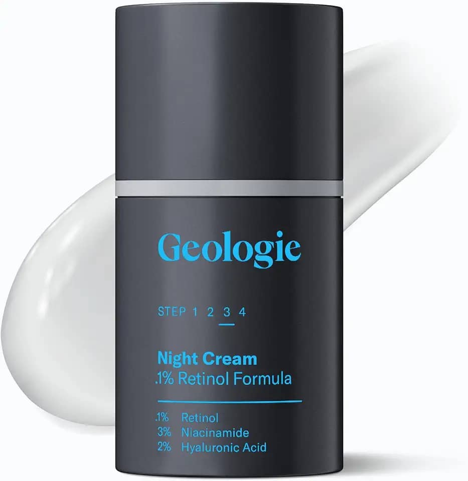 Geologie Creme facial antienvelhecimento Retinol para pele sensível | Fórmula de retinol 0,1% para iniciantes | Resultados eficazes | Reduz rugas | Para homens e mulheres