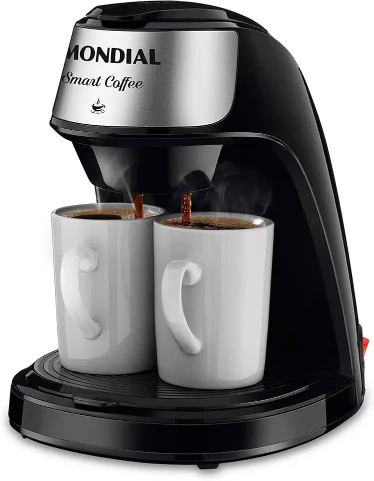 MONDIAL Cafeteira Elétrica Smart Coffe, Preto/Inox, 500W, 110V - C-42-2X-BI