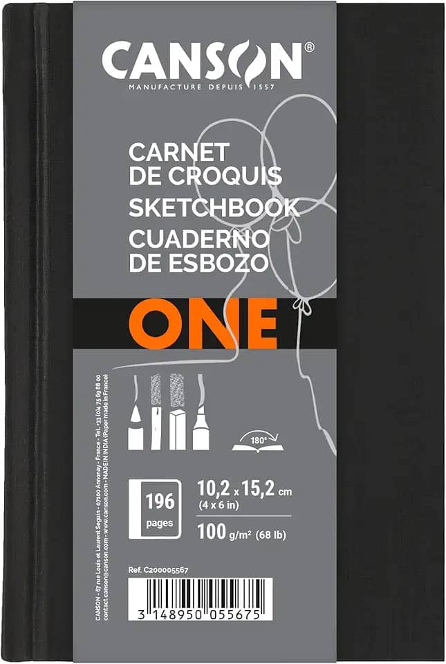 Sketchbook A6 100g/m², Canson, ArTBook One, 98 Folhas