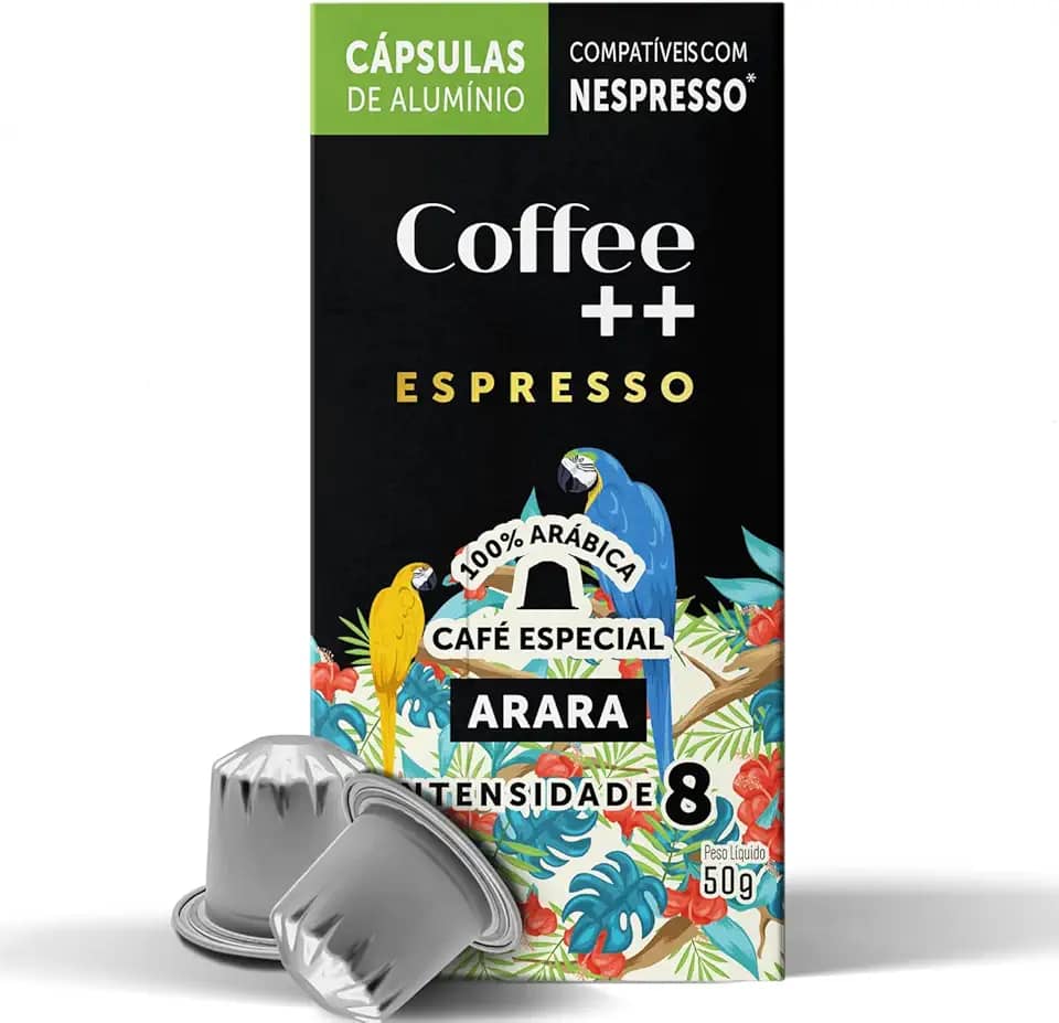 Coffee Mais │Café Super Especial ARARA em Cápsulas│Compatíveis com a máquina Nespresso|100% Arábica │ Torra Média │Caixa com 10 unidades