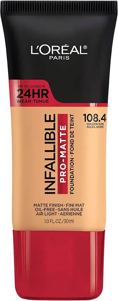 L'Oreal Paris Cosmetics Makeup Infallible Pro-Matte Liquid Longwear Base, Golden Sun Bege, 30 ml