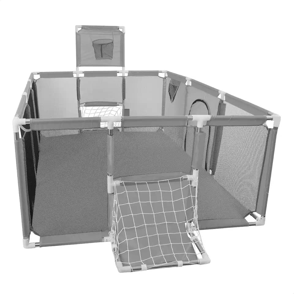 Cercado Grande Infantil Chiqueirinho Portátil Para Bebê Criança (Cinza)