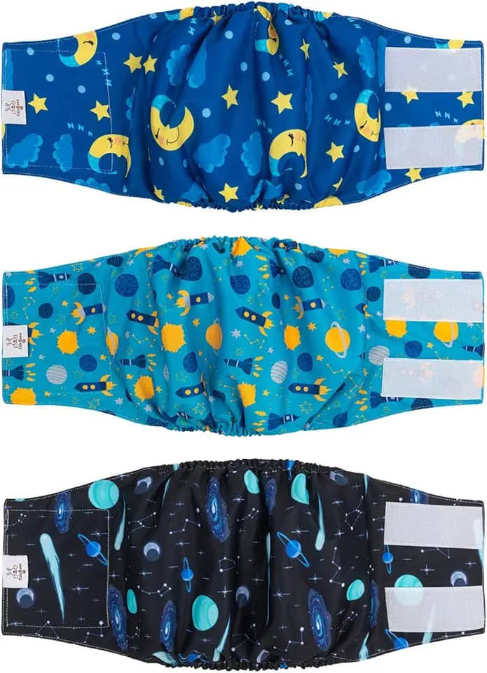 Fralda masculina CuteBone grande reutilizável para cocô e xixi DM11L