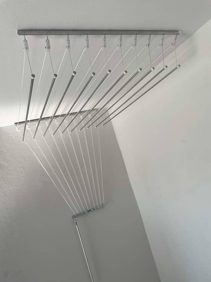 Varal Individual Teto 10 Varetas Alumínio 100cm