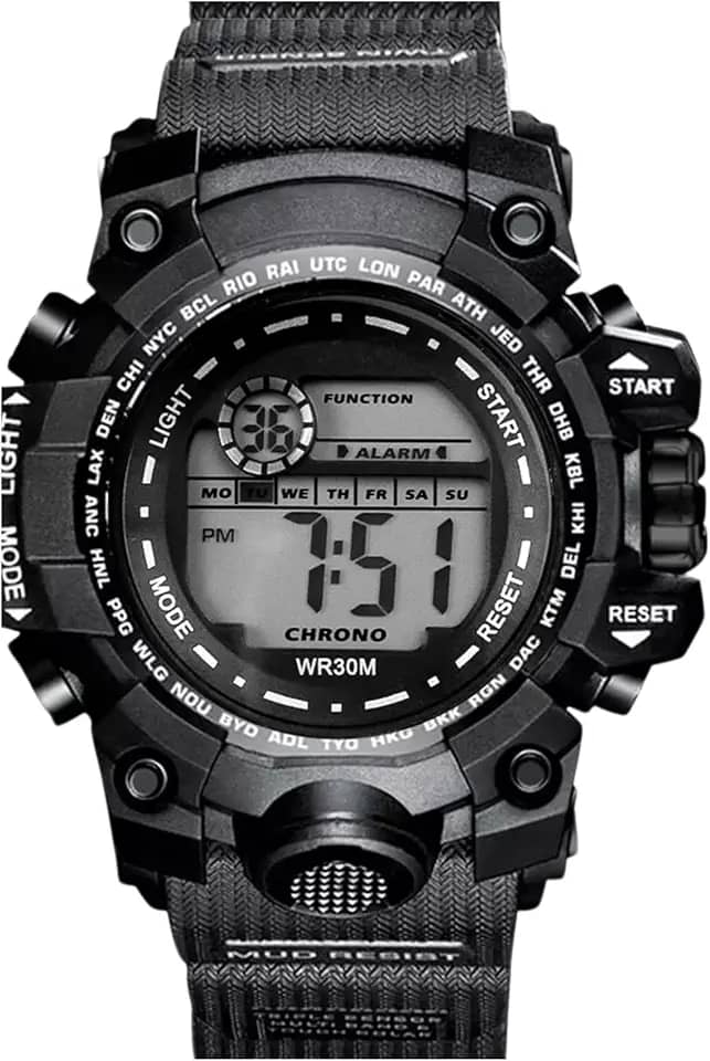 Relógio Masculino Esportivo 30m À Prova D'Água Cronometro + Caixa Presente + Óculos Tático Police Moda Militar