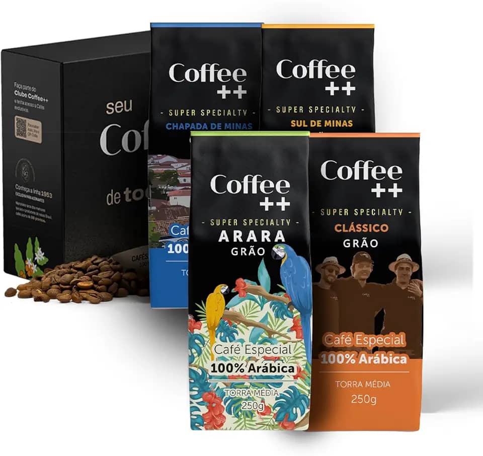 Kit 4 Pacotes Café Especial Em Grãos Coffee Mais Variedades - 4 x 250g