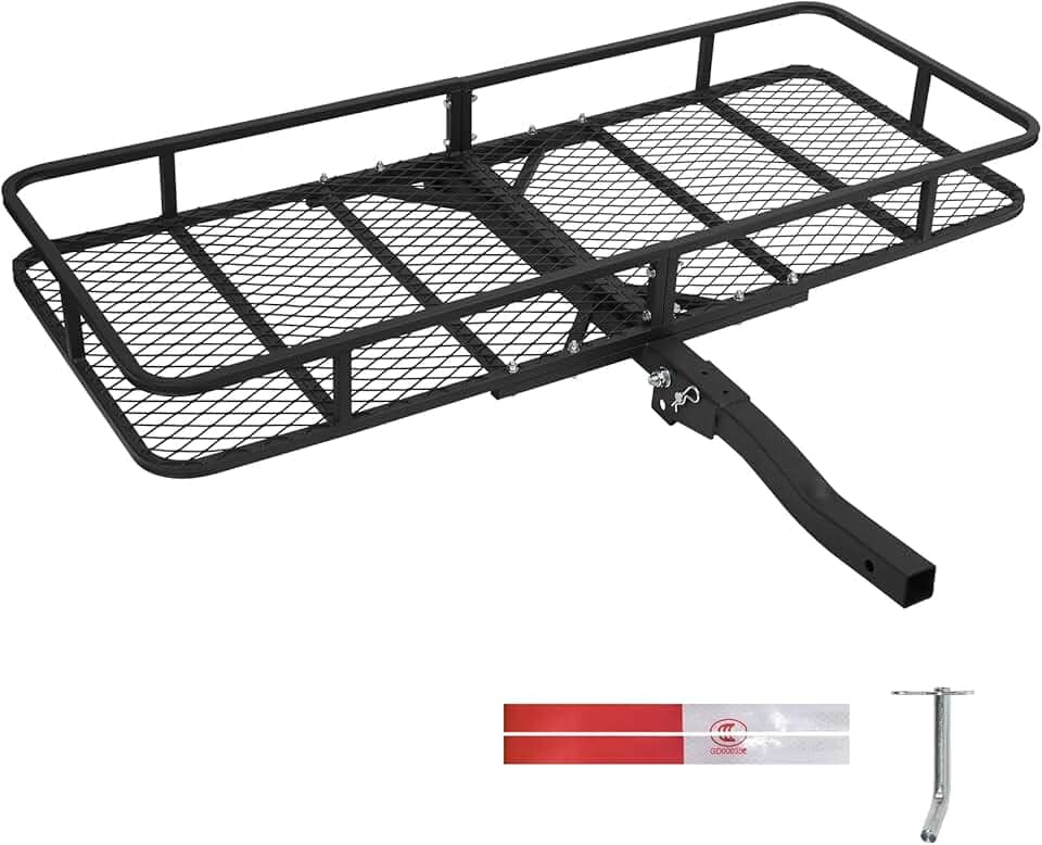 Leader Accessories Suporte de transporte de carga dobrável de 152 x 61 x 15 cm, cesta de carga para SUV, trailer, caminhão, van, capacidade de carga de 226 kg
