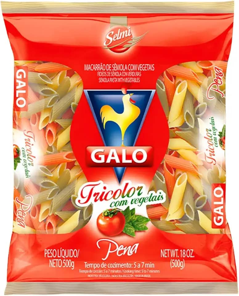 Macarrão Galo Sêmola Parafuso Tricolori