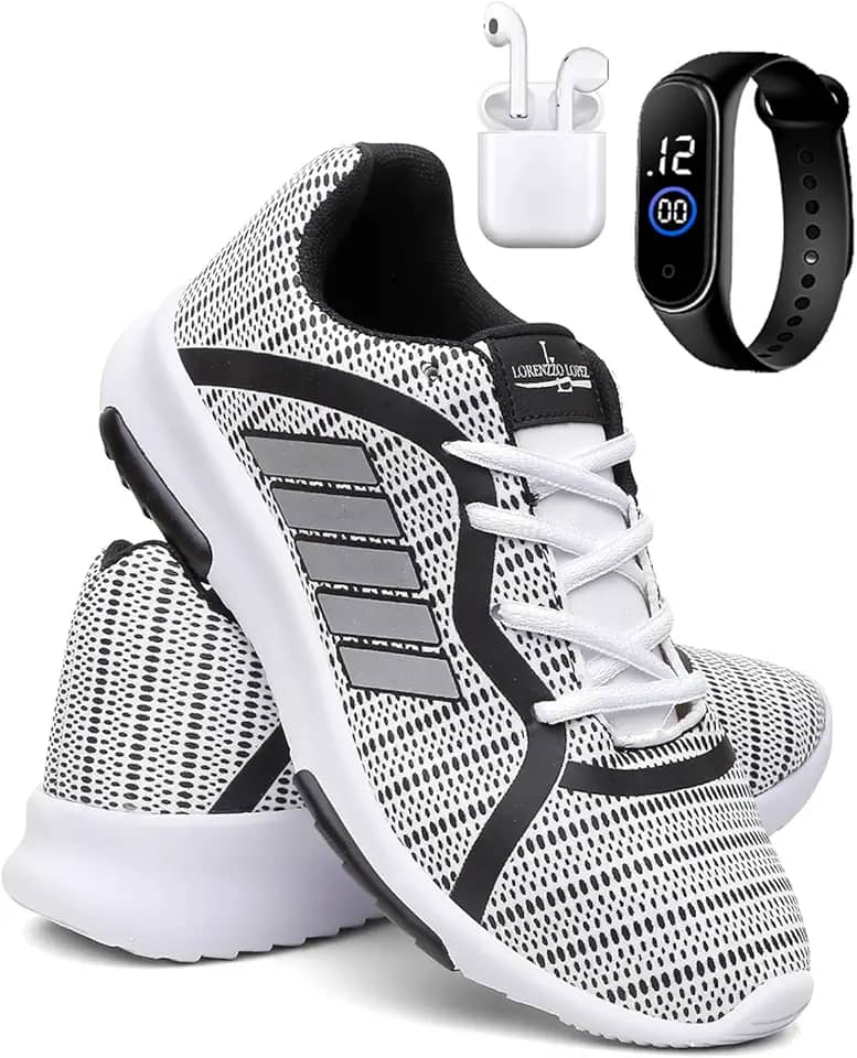 Kit Tênis Masculino Esporte Corrida Academia Macio + Relógio e Fone