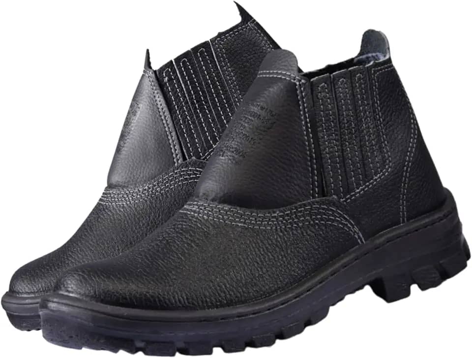 Botina Bota Calçado EPI Monodensidade com Bico PVC - Sapato de Segurança para Trabalho Profissional (38)