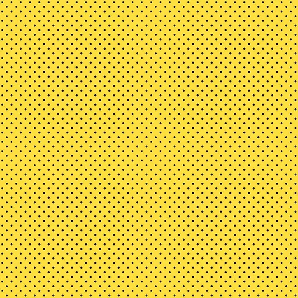 Tecido Tricoline Poá Peripan Por metro 100% Algodão (1m x 1,5m) (Micro Poá Amarelo Preto)