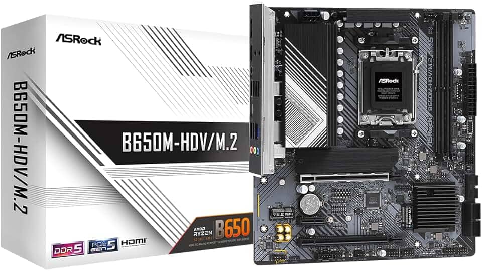 Placa Mãe ASRock B650M-HDV/M.2, Chipset B650, AMD AM5, mATX, DDR5