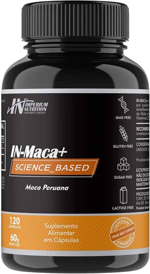 Maca Peruana 2000mg (IN-Maca+ 120 Cápsulas) - Para Homens e Mulheres - Imperium Nutrition