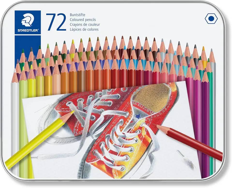 Lápis de Cor Hexagonal, Staedtler, 175 M72, 72 Cores