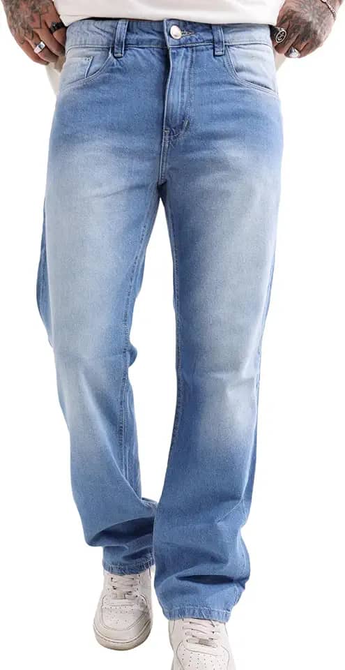Calça Jeans Masculina Tradicional Corte Reto Confortável